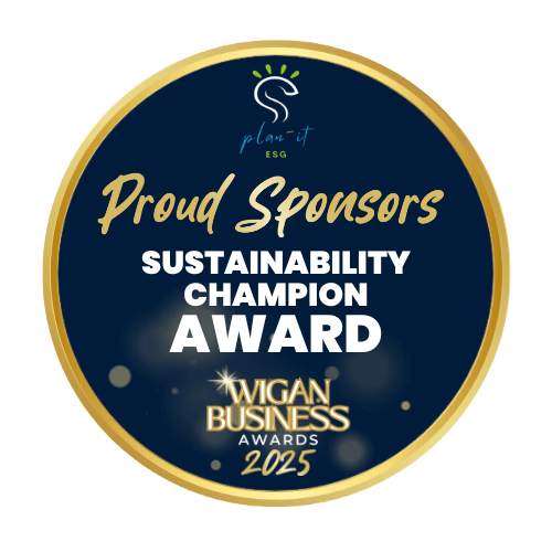 Plan-It ESG Wigan Business Awards Sustainability Champion of the Year Award Sponsor