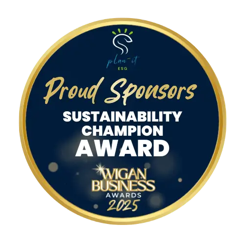 Plan-It ESG Wigan Business Awards Sustainability Champion of the Year Award Sponsor