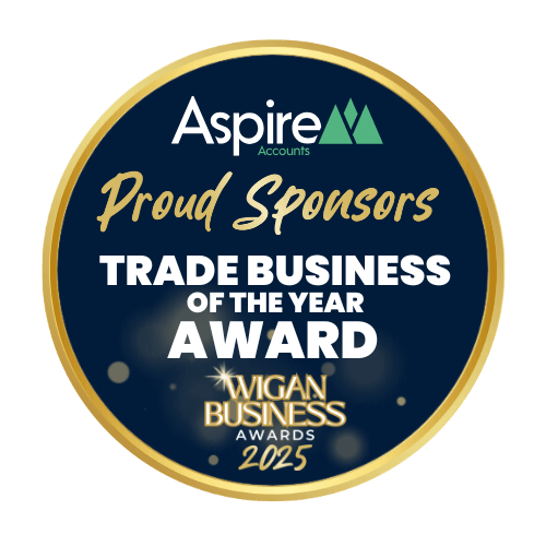 Aspire Accounts Wigan Business Awards Trade Business of the year award sponsor