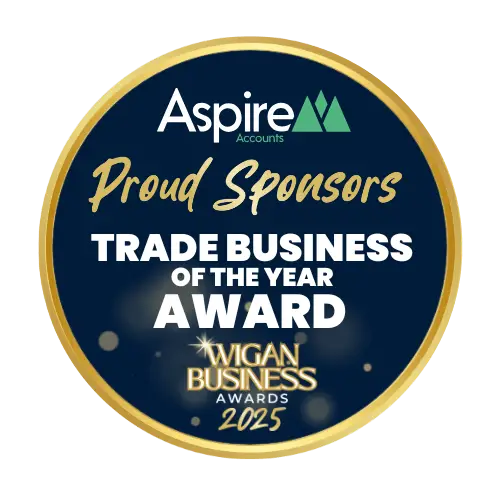Aspire Accounts Wigan Business Awards Trade Business of the year award sponsor