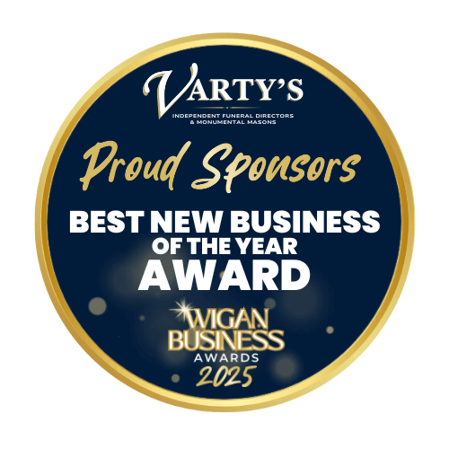 Varty's Funeral directors Wigan Business Awards Best New Business of the year award sponsor