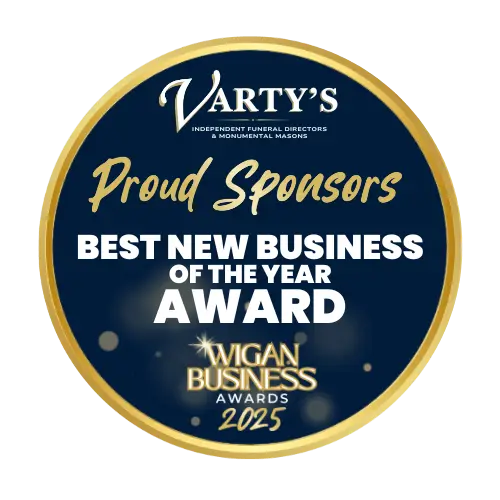 Varty's Funeral directors Wigan Business Awards Best New Business of the year award sponsor