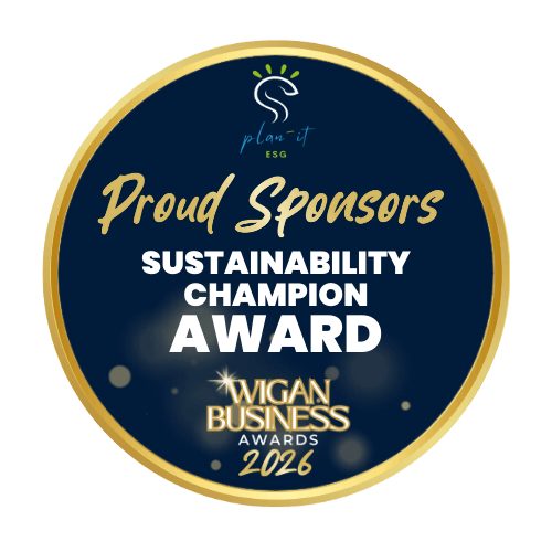 Wigan Business Awards Sustainability Champion Award sponsors, Plan-It ESG