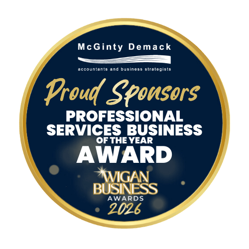 Wigan Business Awards, Professional Services business of the Year Awards sponsors, McGinty Demack Limited