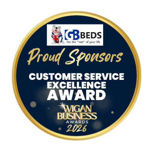 G & B Bedding Co Ltd proud sponsors of Wigan Business Awards, Customer Service Excellence Award category