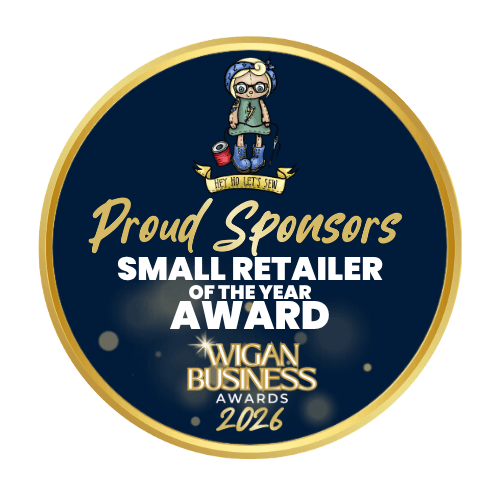 Hey Ho Let's Sew proud sponsors of the Wigan Business Awards small Retailer of the year category